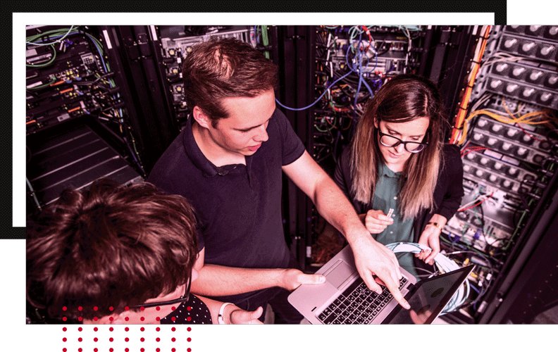 IT team troubleshooting a server issue
